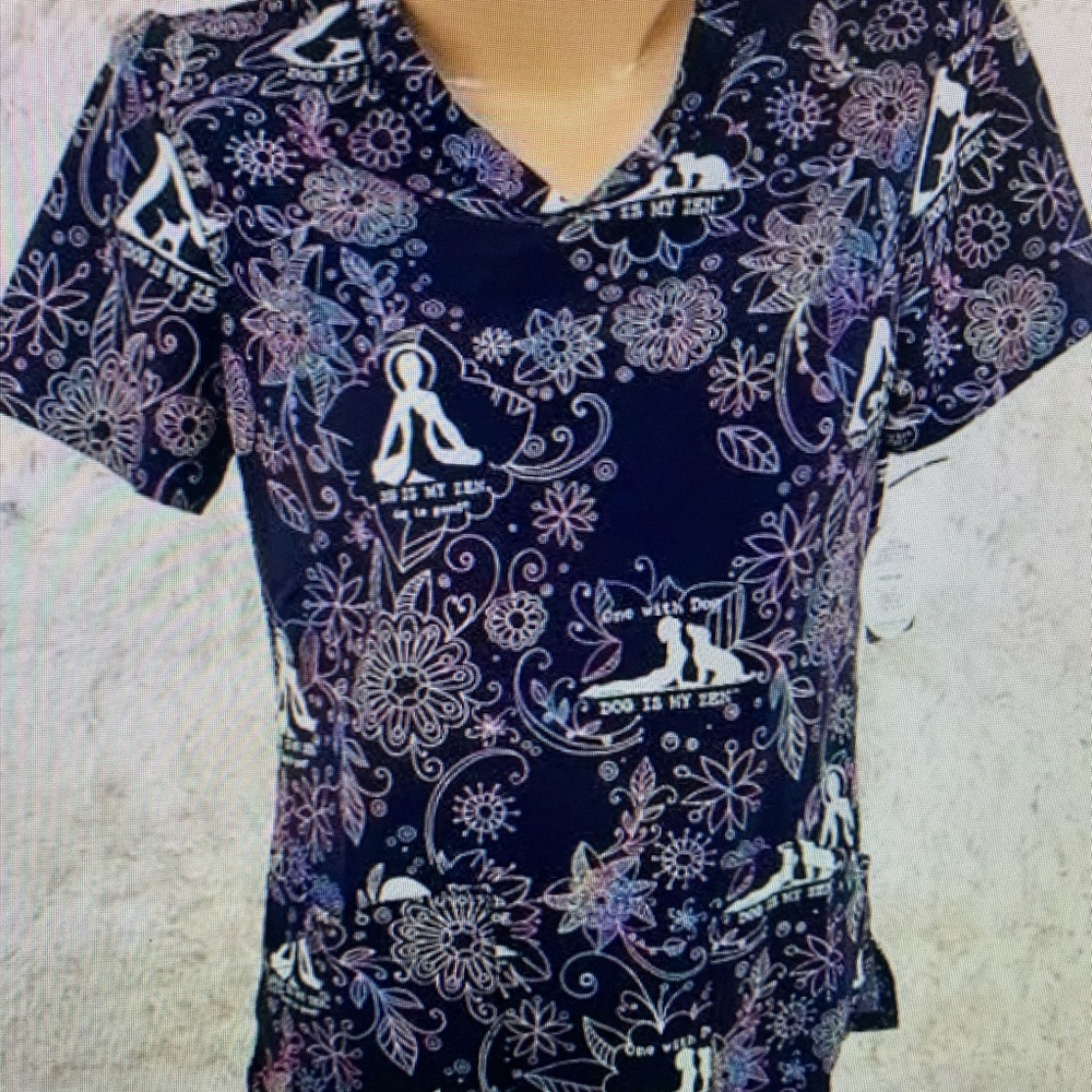 Women's Black Floral Print Top